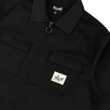 Load image into Gallery viewer, Welcome Nephilim Zip-up Twill Work Shirt Black
