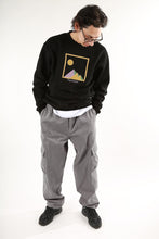 Load image into Gallery viewer, Theories Giza Applique Crewneck Sweatshirt Black
