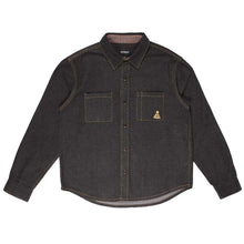 Load image into Gallery viewer, Theories High Plains Denim Overshirt Washed Black
