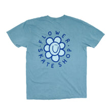 Load image into Gallery viewer, Flower Smile Tee Blue
