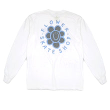 Load image into Gallery viewer, Flower Smile Long Sleeve Tee Blue/Grey
